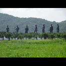 Statuen der sieben historischen Könige Thailands im Rajabhakti Park